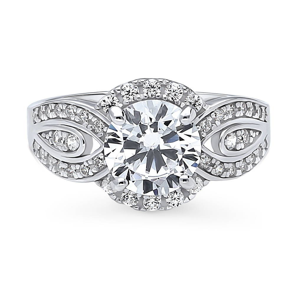 Halo Woven CZ Ring in Sterling Silver, 1 of 8