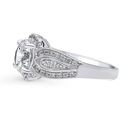 Halo Woven CZ Ring in Sterling Silver