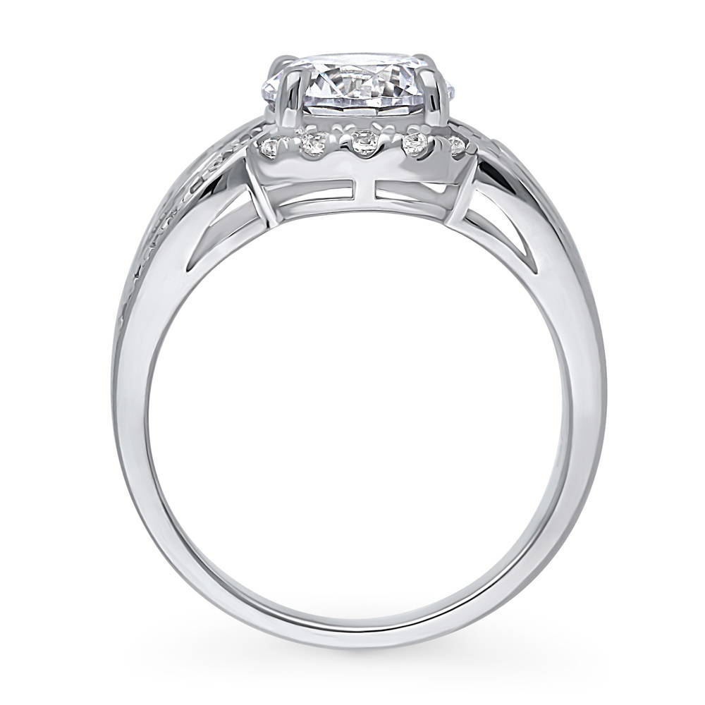 Alternate view of Halo Woven CZ Ring in Sterling Silver, 8 of 8