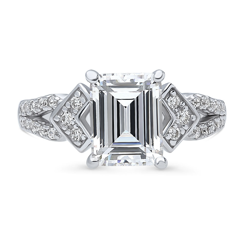 Arrow CZ Split Shank Ring in Sterling Silver, 1 of 8