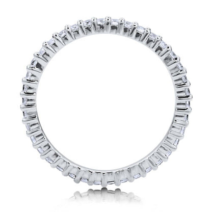 Pave CZ Eternity Ring in Sterling Silver