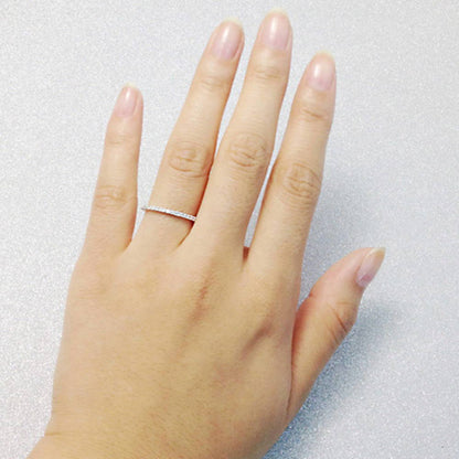 Pave CZ Eternity Ring in Sterling Silver