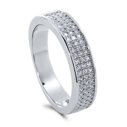 Pave CZ Eternity Ring in Sterling Silver