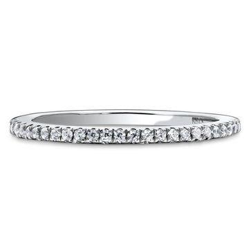 Micro Pave Set CZ Eternity Ring in Sterling Silver