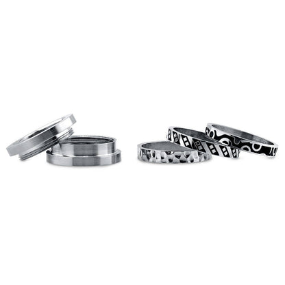 Hammered Band in Stainless Steel