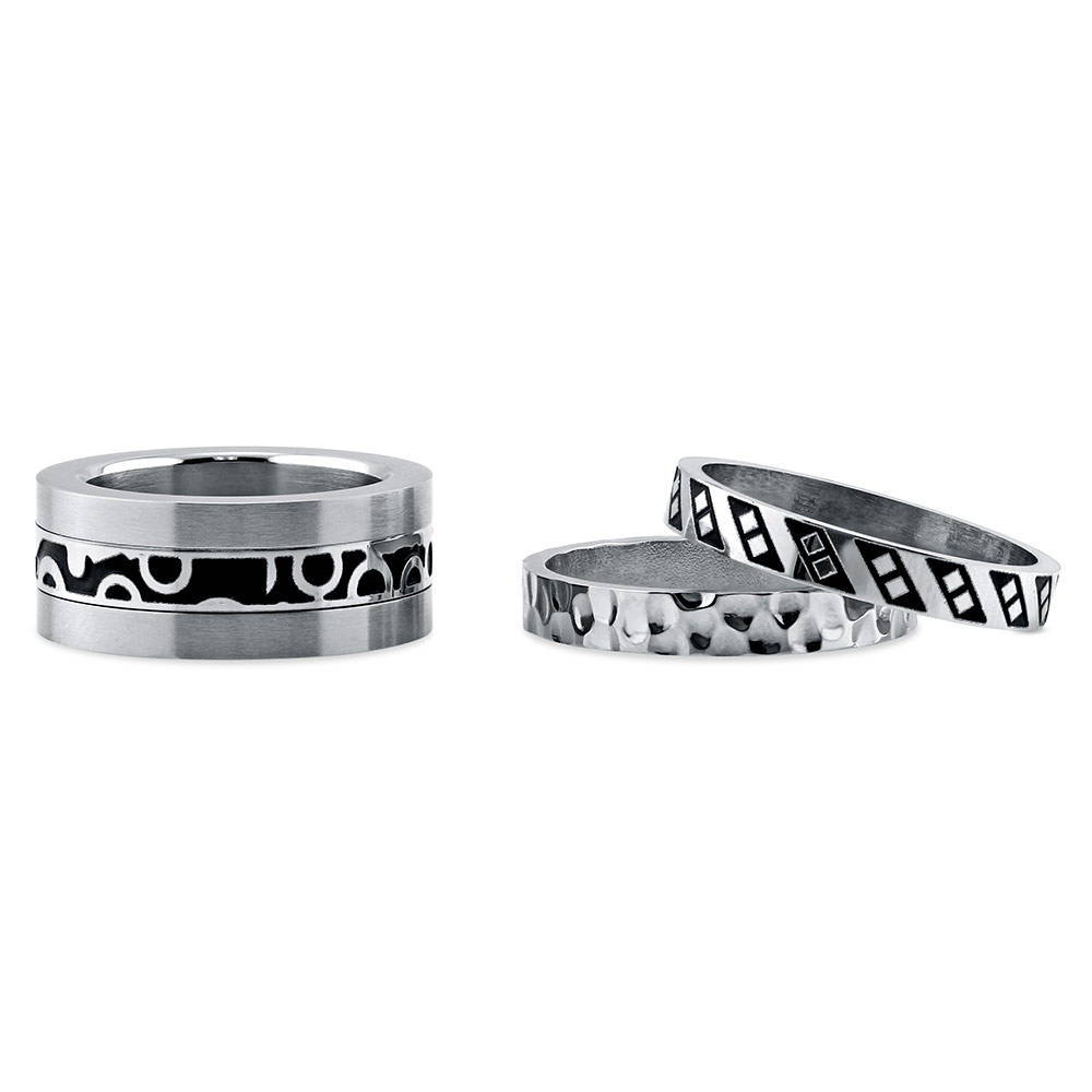Hammered Band in Stainless Steel