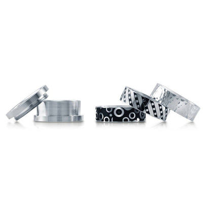 Hammered Band in Stainless Steel