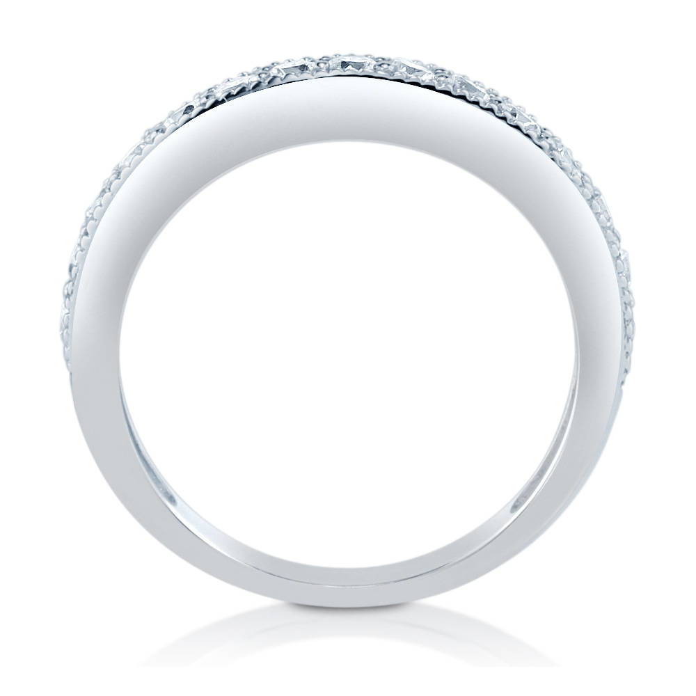 Alternate view of Pave CZ Eternity Ring in Sterling Silver, 6 of 6