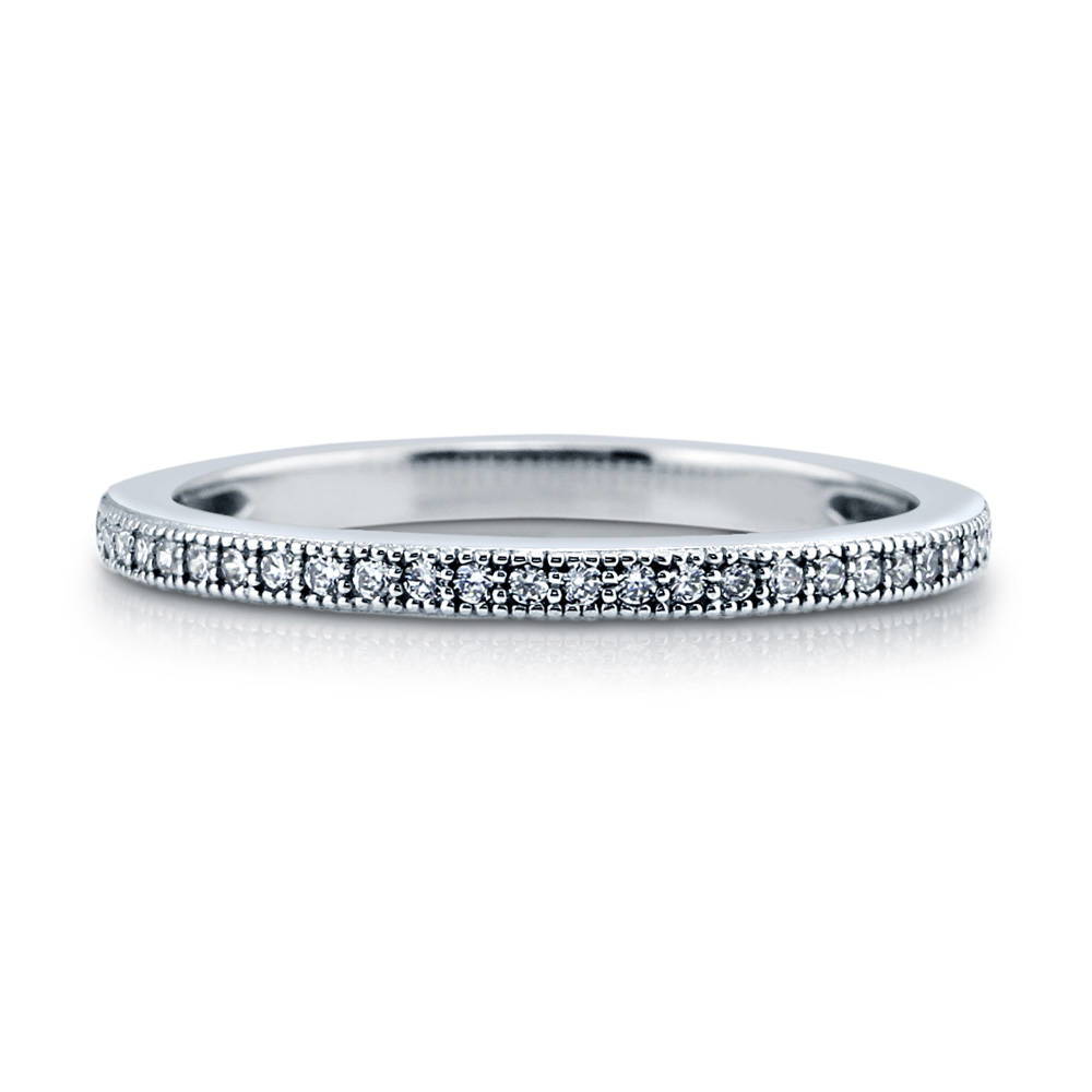 Pave CZ Eternity Ring in Sterling Silver, 1 of 5