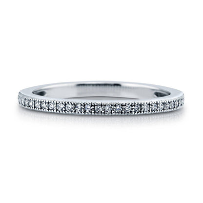 Pave CZ Eternity Ring in Sterling Silver