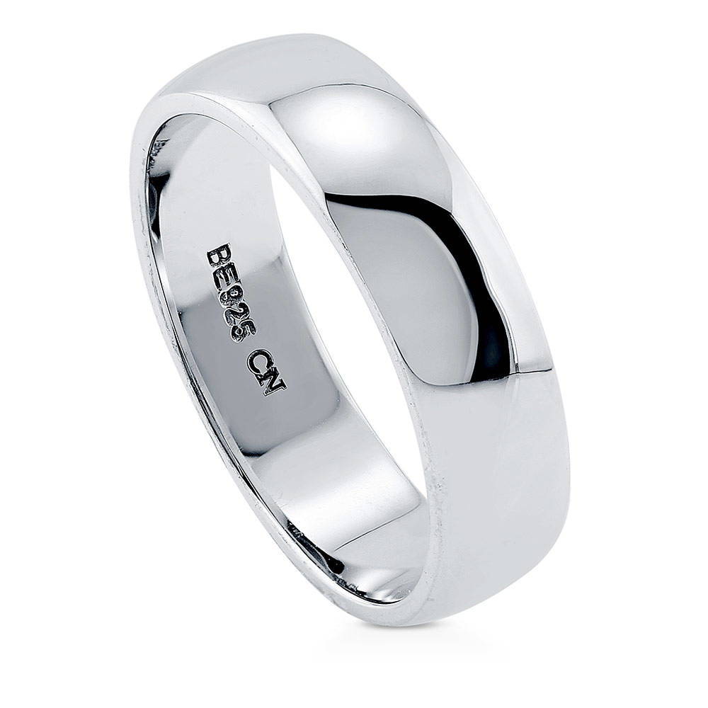 Front view of Band in Sterling Silver, 4 of 5