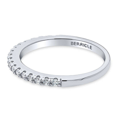 Pave CZ Eternity Ring in Sterling Silver