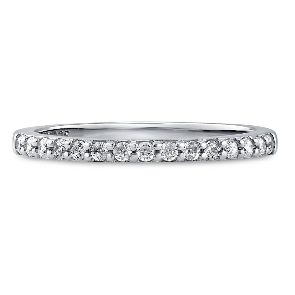 Pave CZ Eternity Ring in Sterling Silver