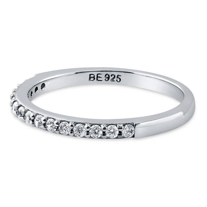 Pave CZ Eternity Ring in Sterling Silver