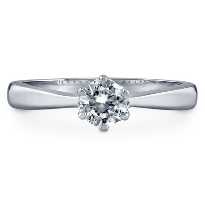 Solitaire 0.45ct CZ Ring in Sterling Silver