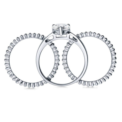 Solitaire 1.8ct Pear CZ Ring Set in Sterling Silver