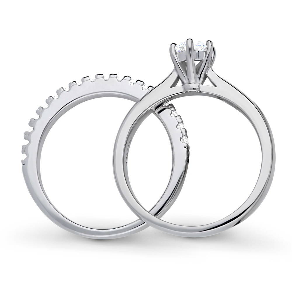 Alternate view of Solitaire 0.45ct CZ Ring Set in Sterling Silver, 8 of 17