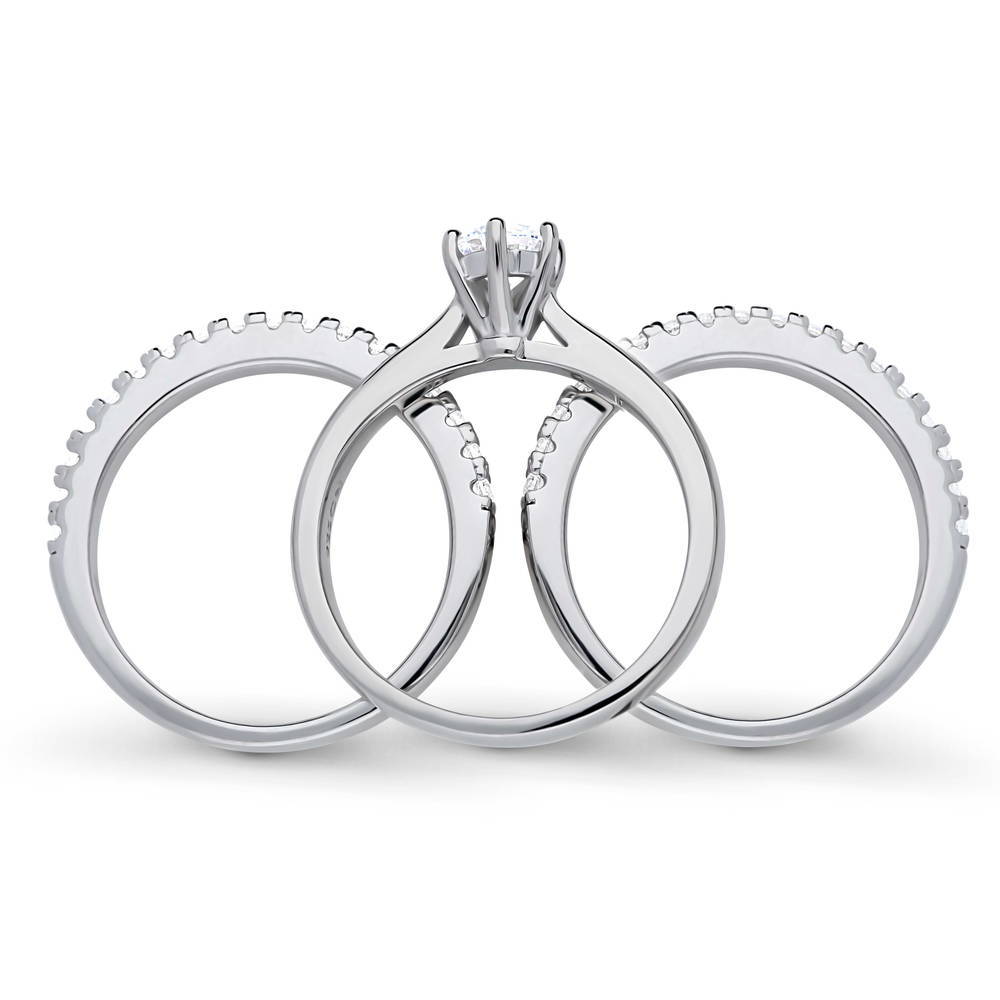Alternate view of Solitaire 0.45ct CZ Ring Set in Sterling Silver, 8 of 16
