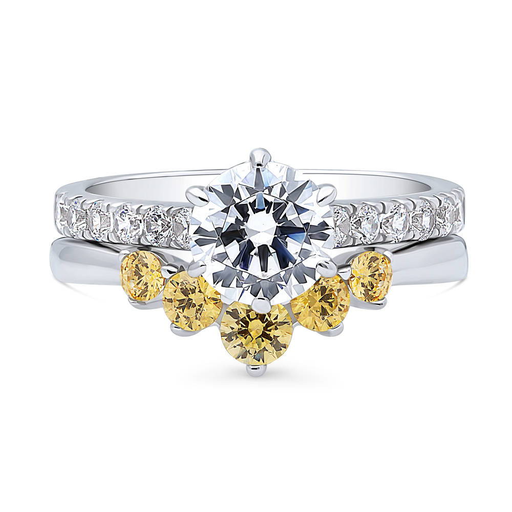 5-Stone Solitaire 1.25ct CZ Ring Set in Sterling Silver, 1 of 19