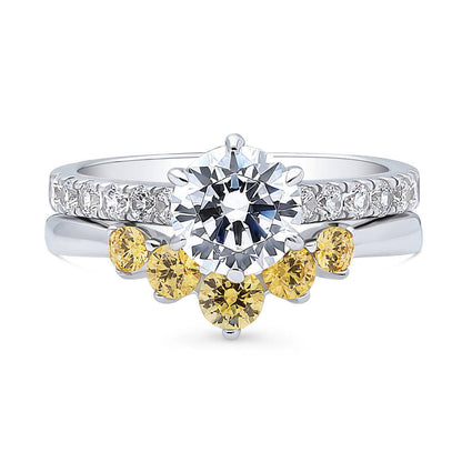 5-Stone Solitaire 1.25ct CZ Ring Set in Sterling Silver