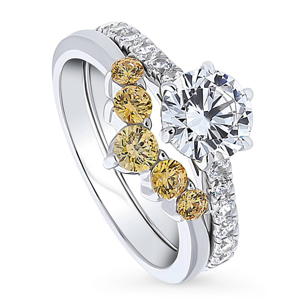 5-Stone Solitaire 1.25ct CZ Ring Set in Sterling Silver
