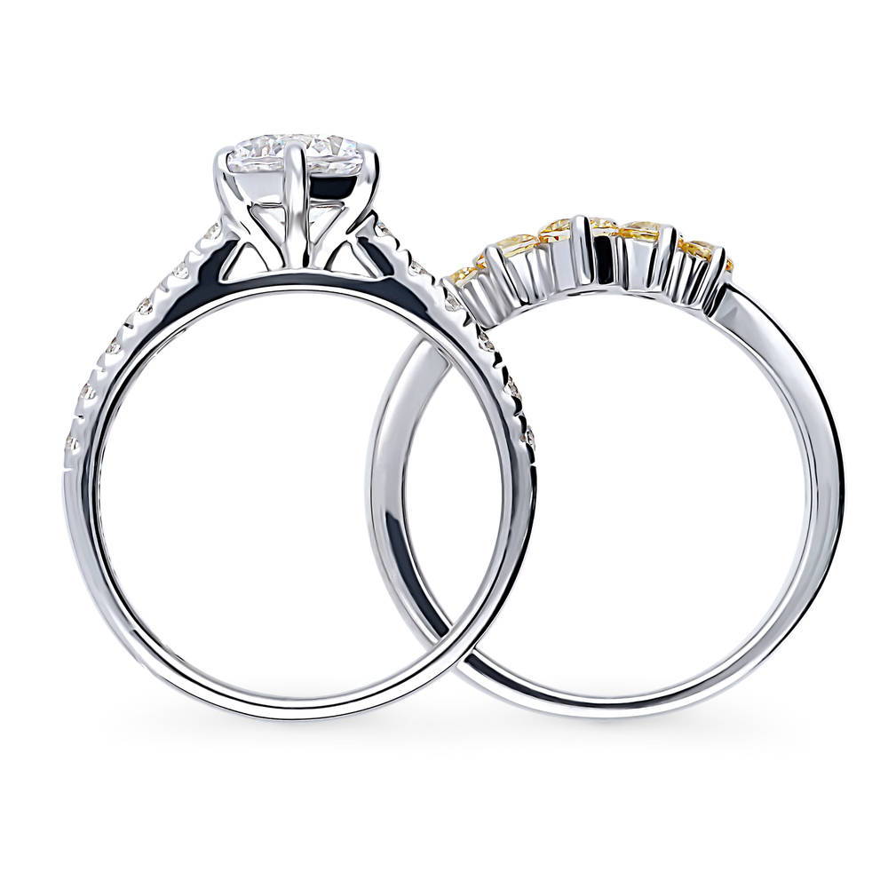 Alternate view of 5-Stone Solitaire 1.25ct CZ Ring Set in Sterling Silver, 8 of 19