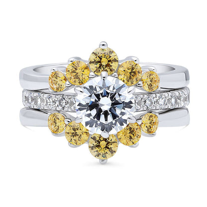 5-Stone Solitaire 1.25ct CZ Ring Set in Sterling Silver