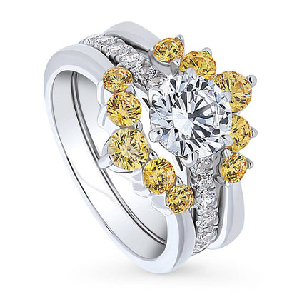 5-Stone Solitaire 1.25ct CZ Ring Set in Sterling Silver