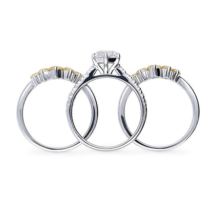 5-Stone Solitaire 1.25ct CZ Ring Set in Sterling Silver
