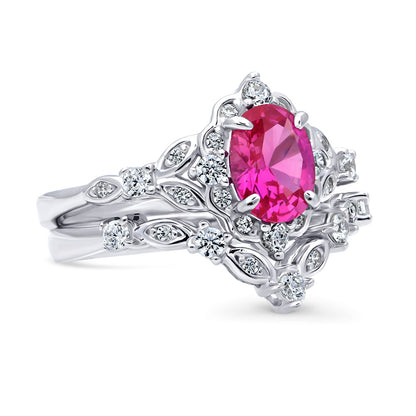 Halo Art Deco Chevron V Shaped CZ Ring Set in Sterling Silver