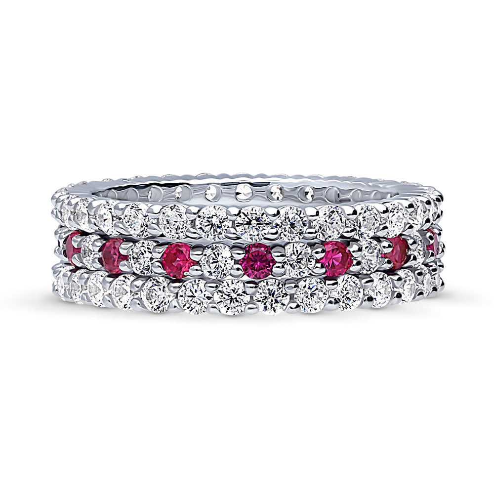 CZ Stackable Ring Set in Sterling Silver