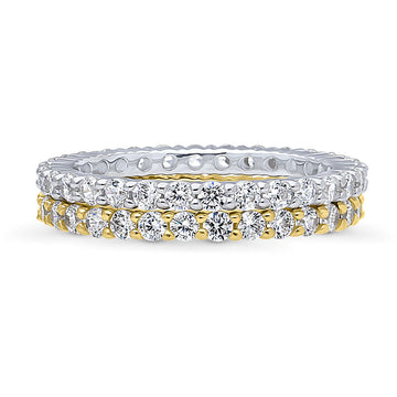 CZ Stackable Ring Set in Sterling Silver